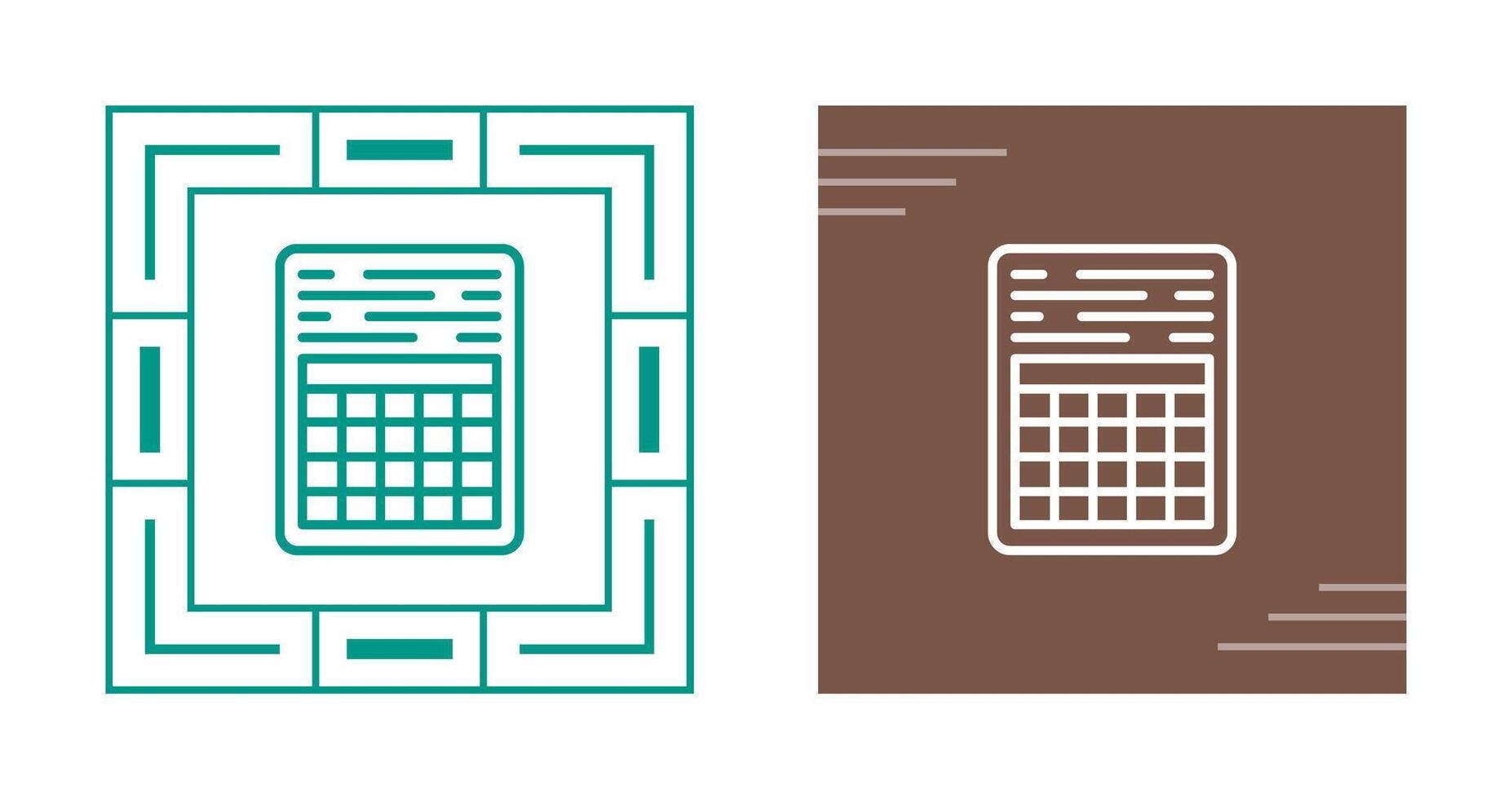 Table Vector Icon