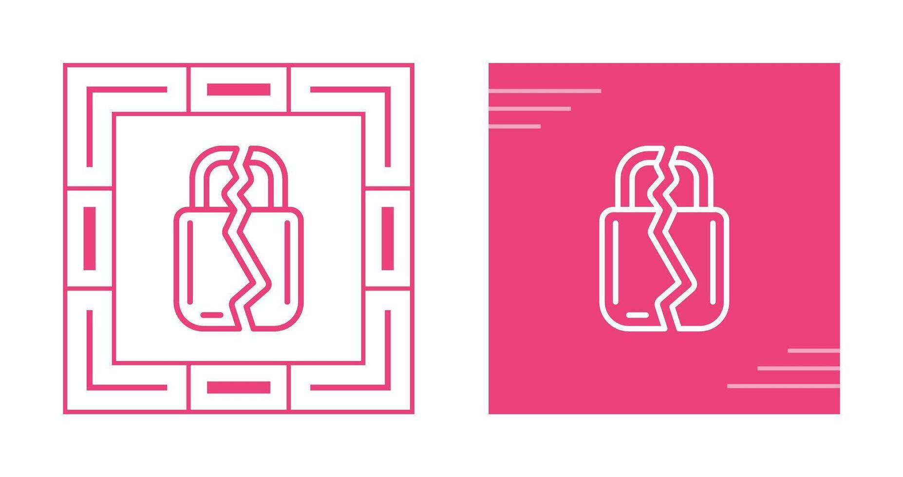 Brocken Padlock Vector Icon