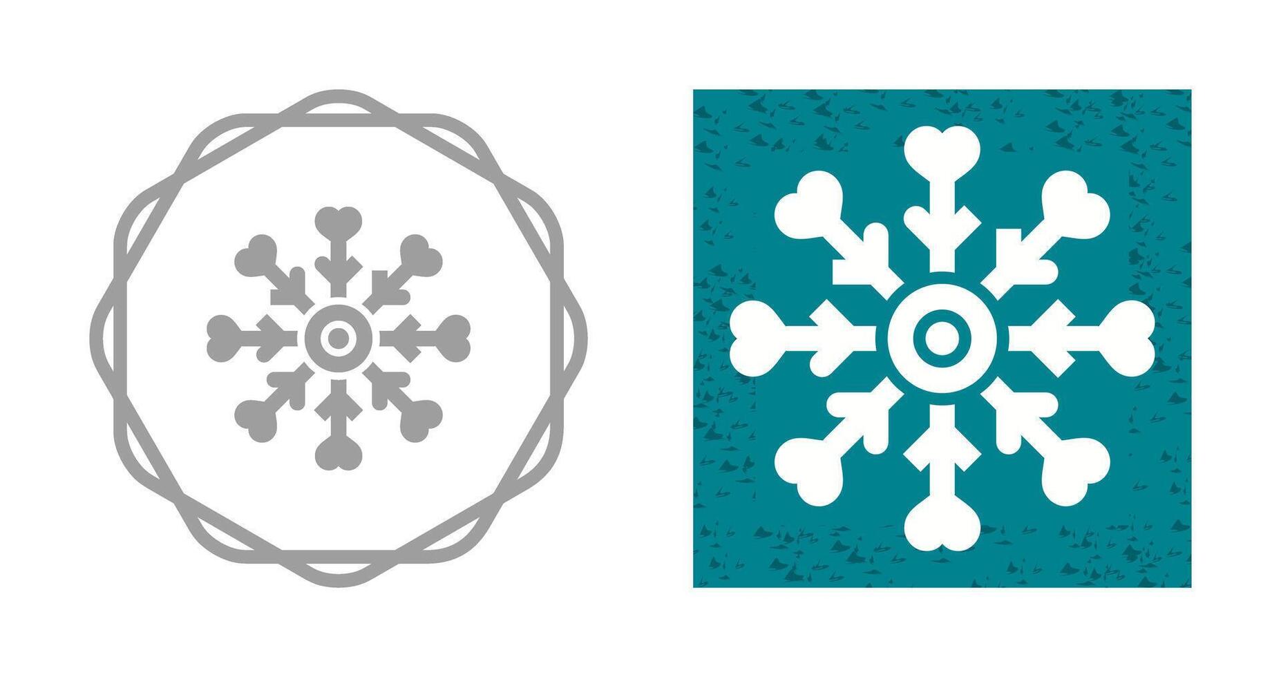 Love snowflake Vector Icon