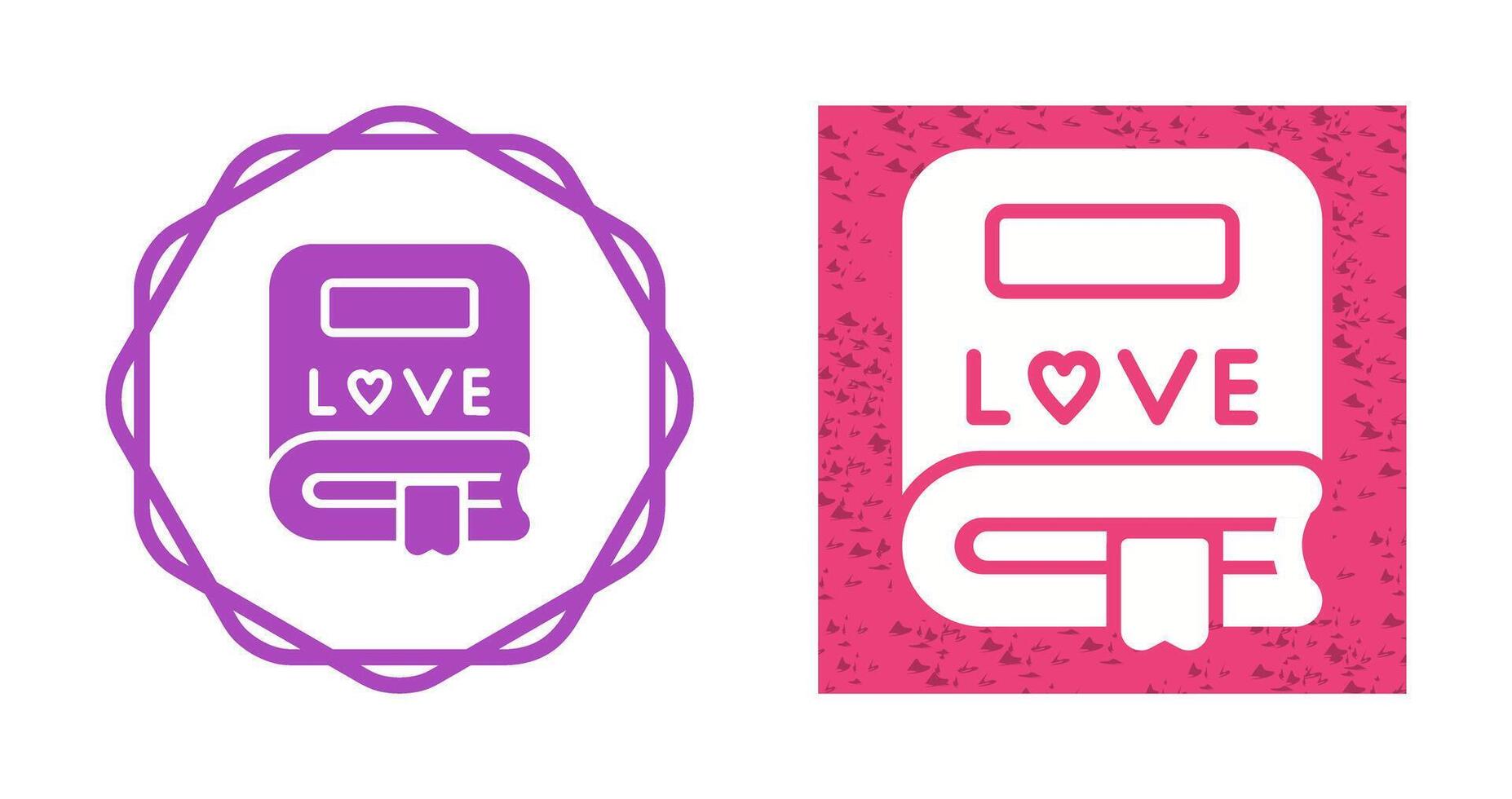 Romantic Bookmark Vector Icon