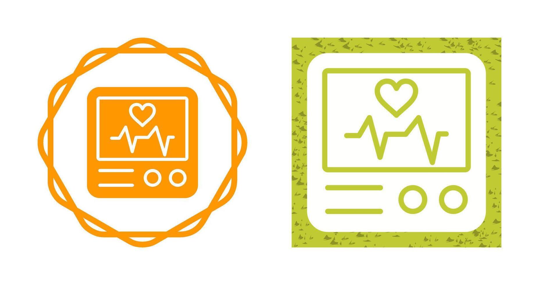 icono de vector de monitor de frecuencia cardíaca