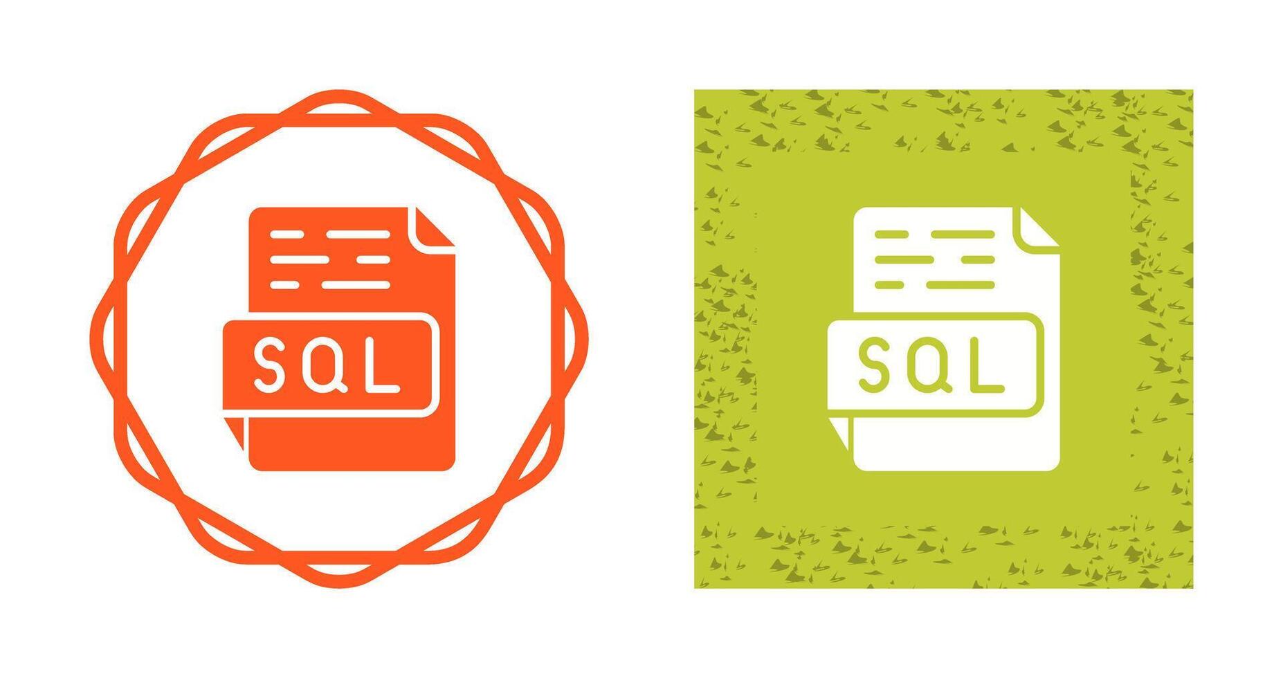 icono de vector de sql