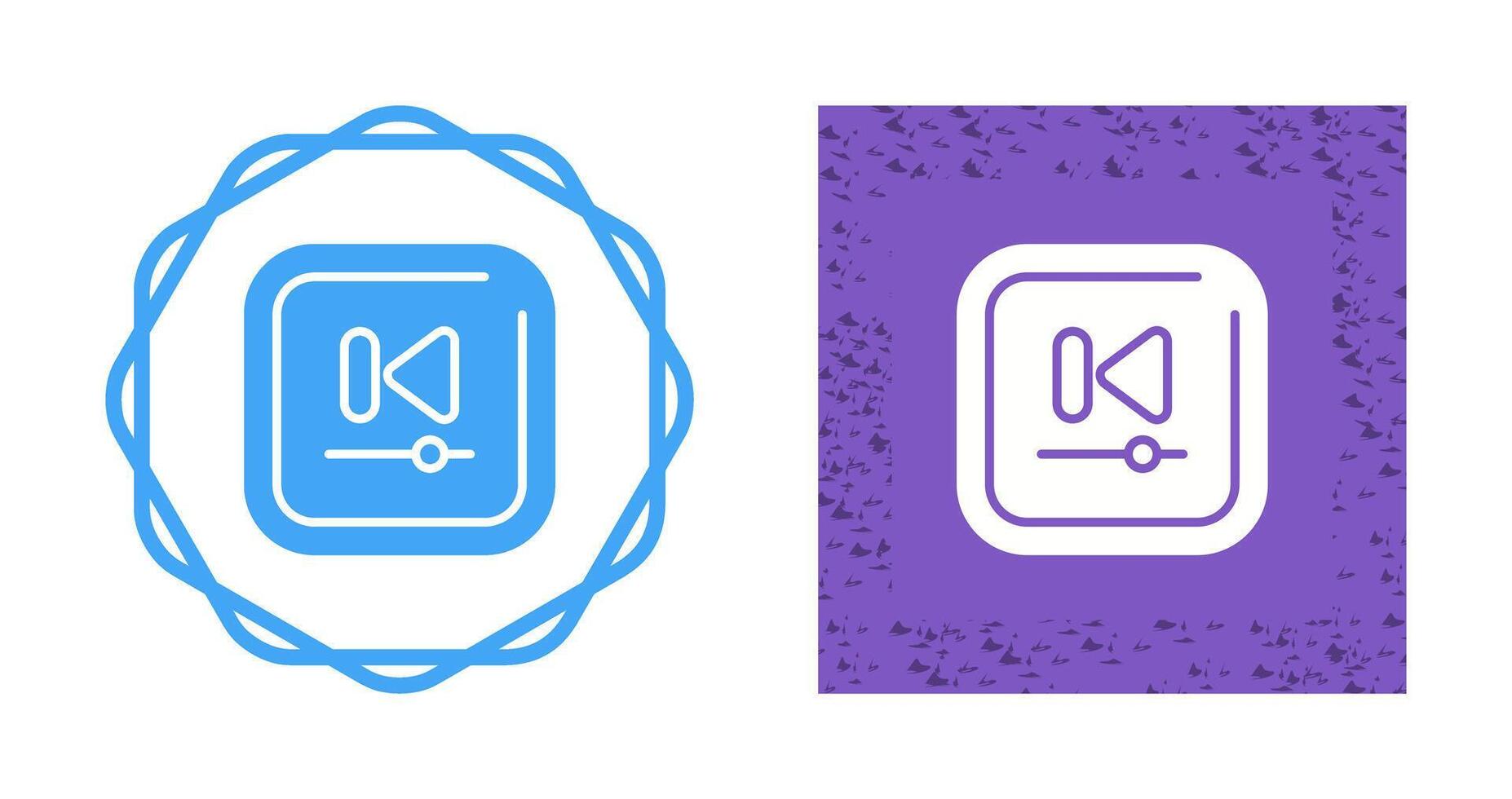 Video Previous Track Square Vector Icon