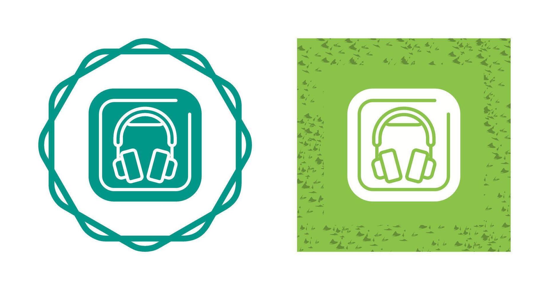 Headphones Square Vector Icon