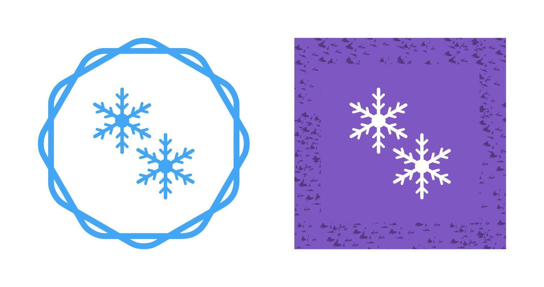 icono de vector de copos de nieve