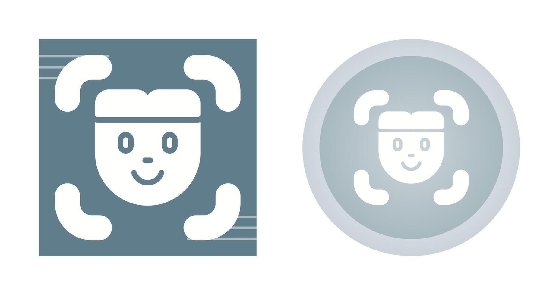 Facial Recognition Vector Icon