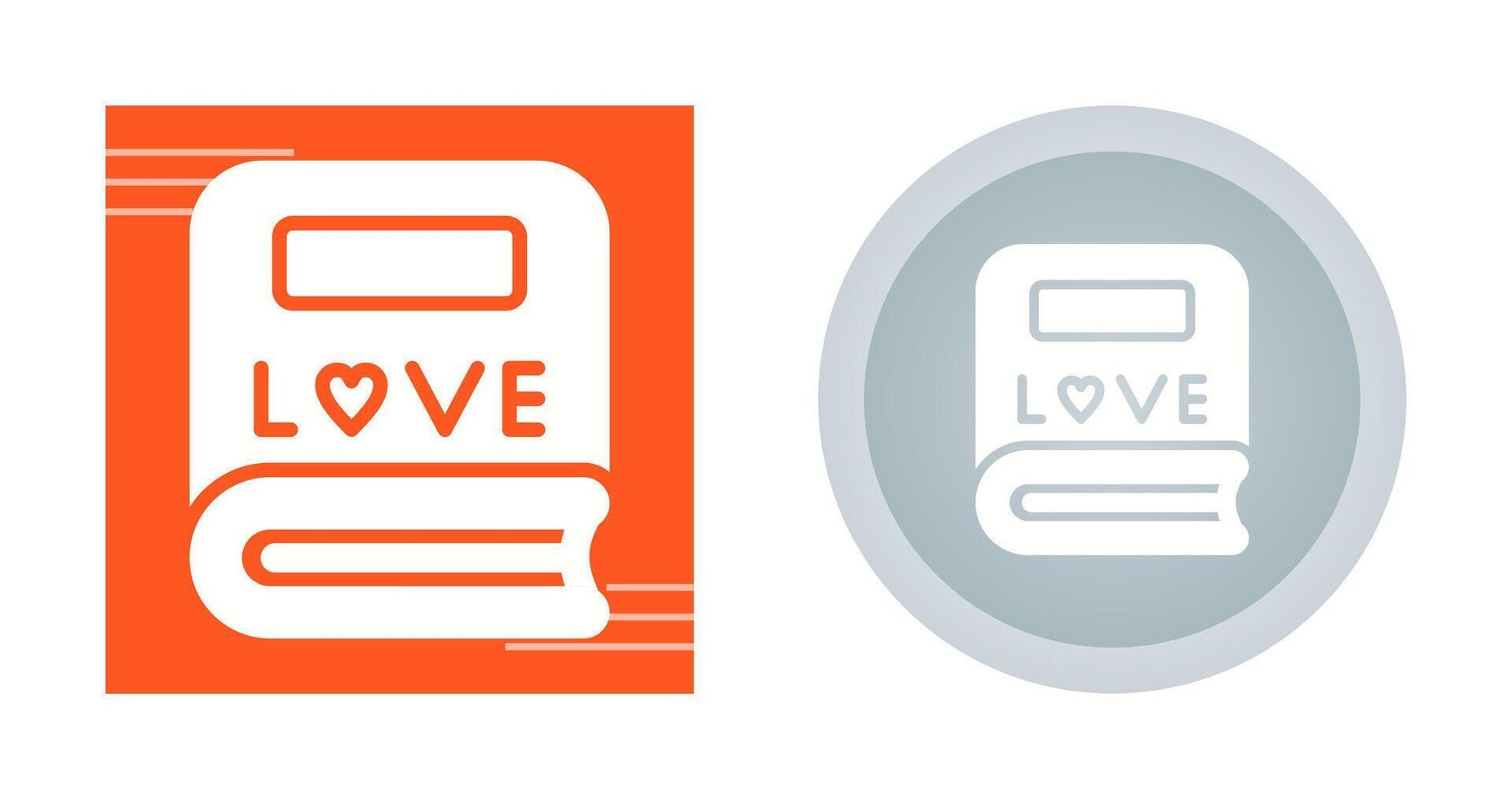 Love story book Vector Icon