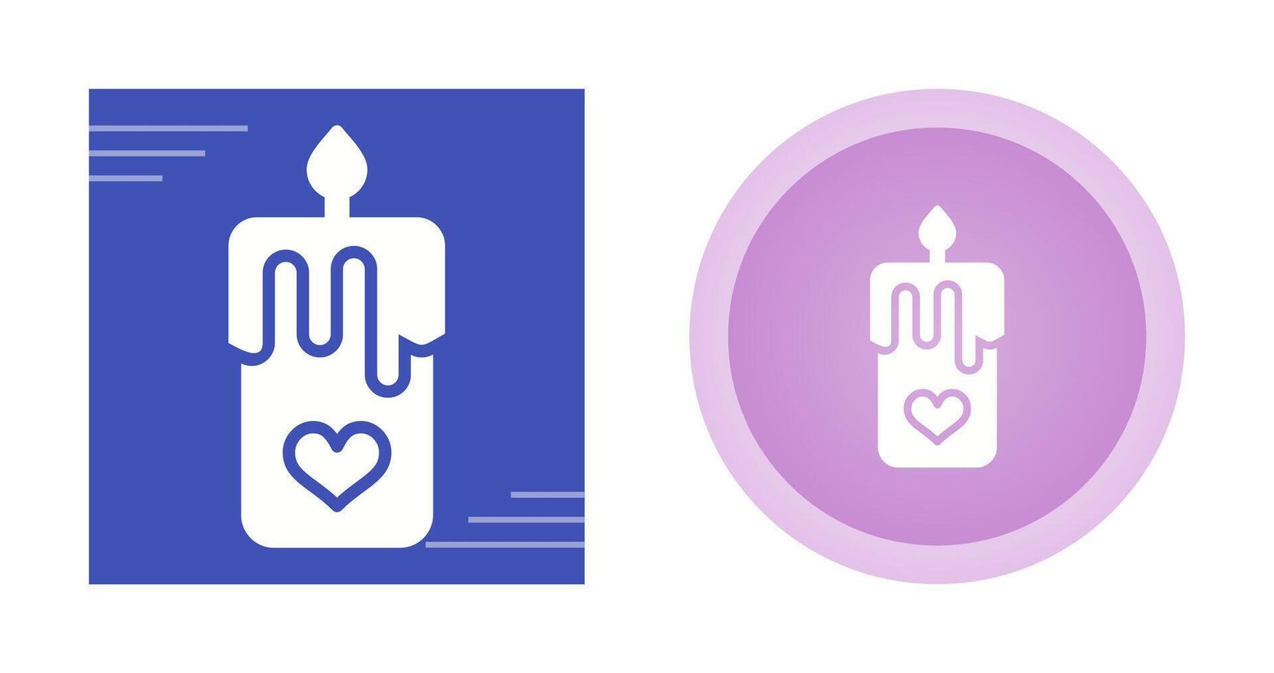 Romantic candle Vector Icon