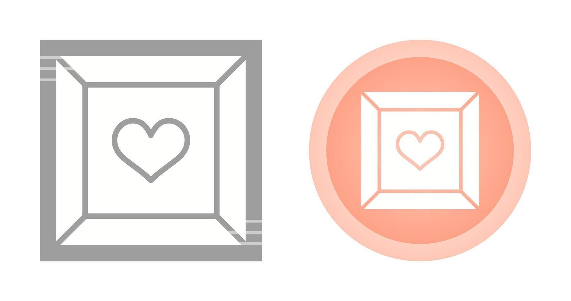 romántico joyería caja vector icono