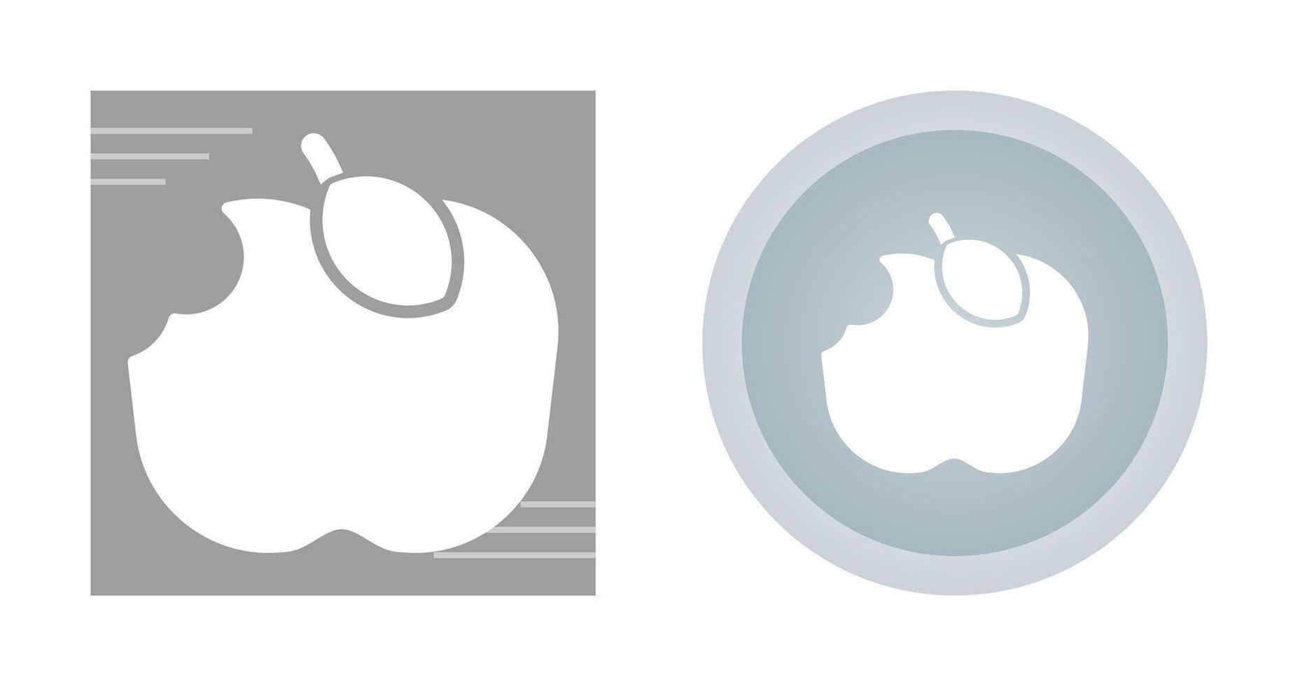 Apple Eaten Vector Icon