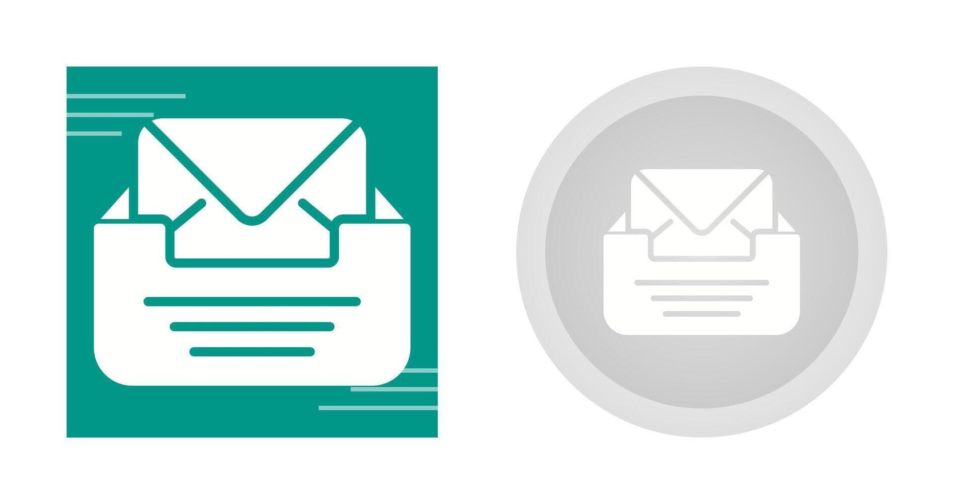 Inbox with envelope Vector Icon