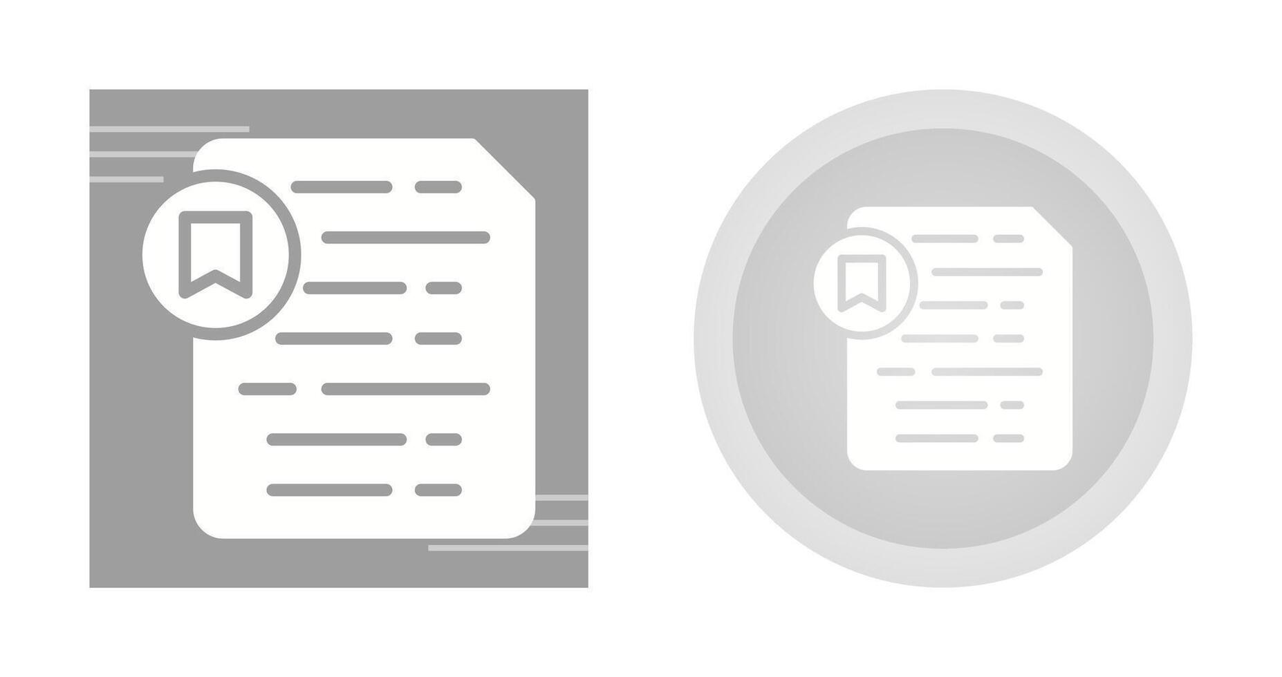 Document Insert Bookmark Vector Icon