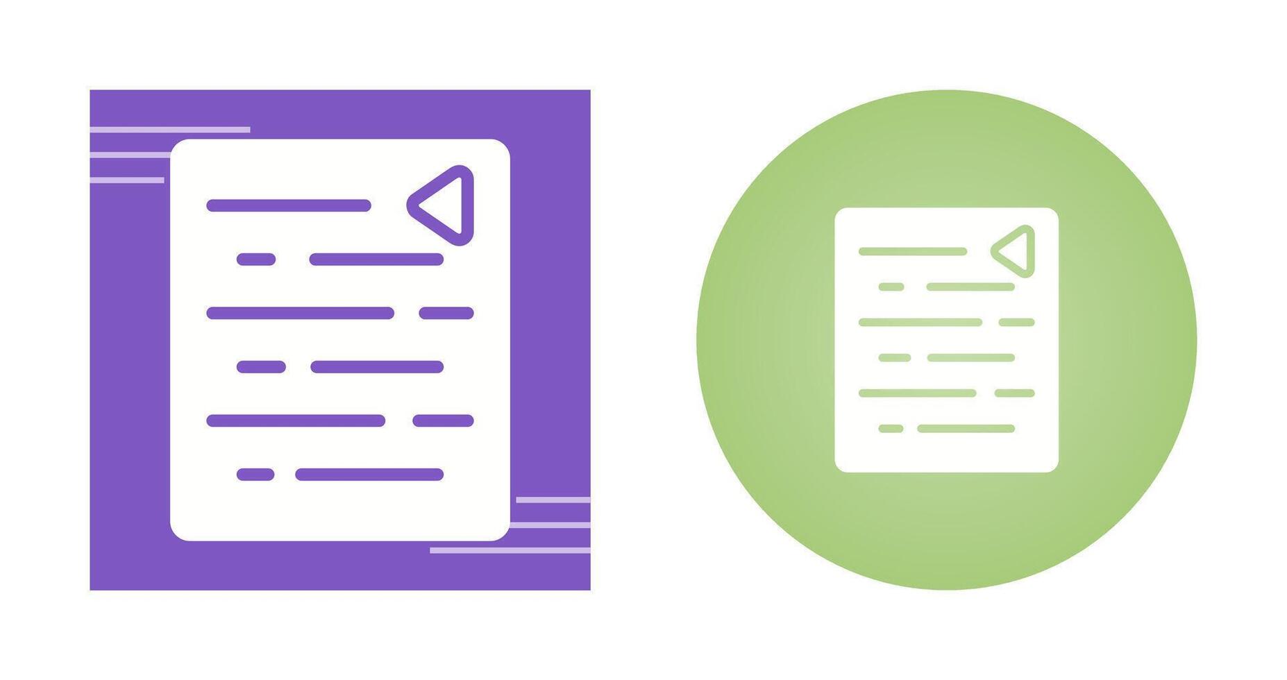 Document Outdent Vector Icon