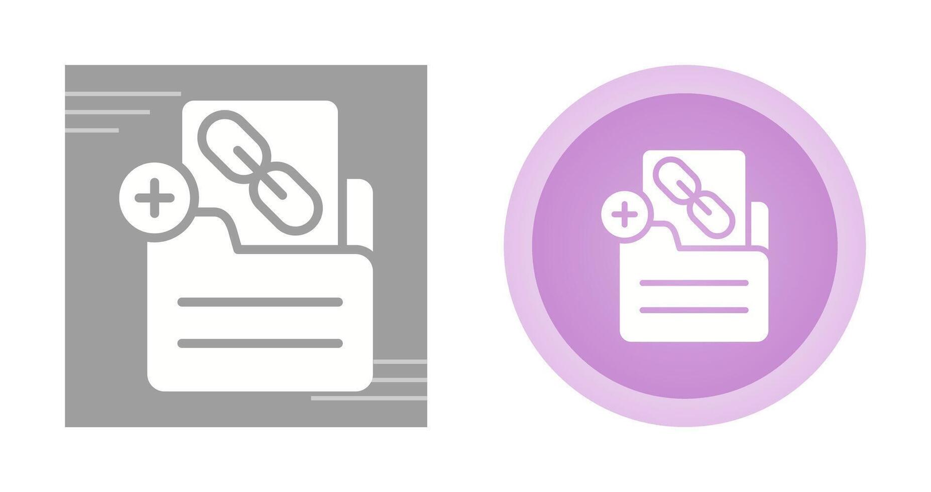 Document Insert Link Vector Icon