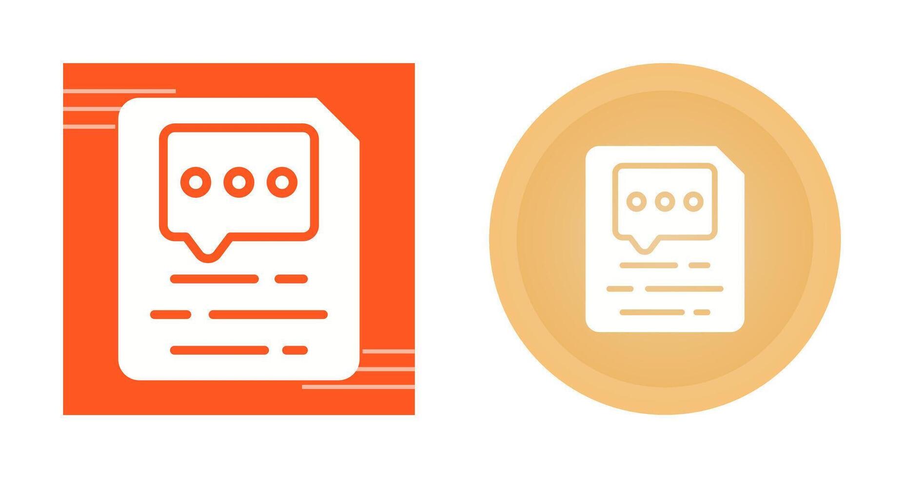 Document Insert Comment Vector Icon