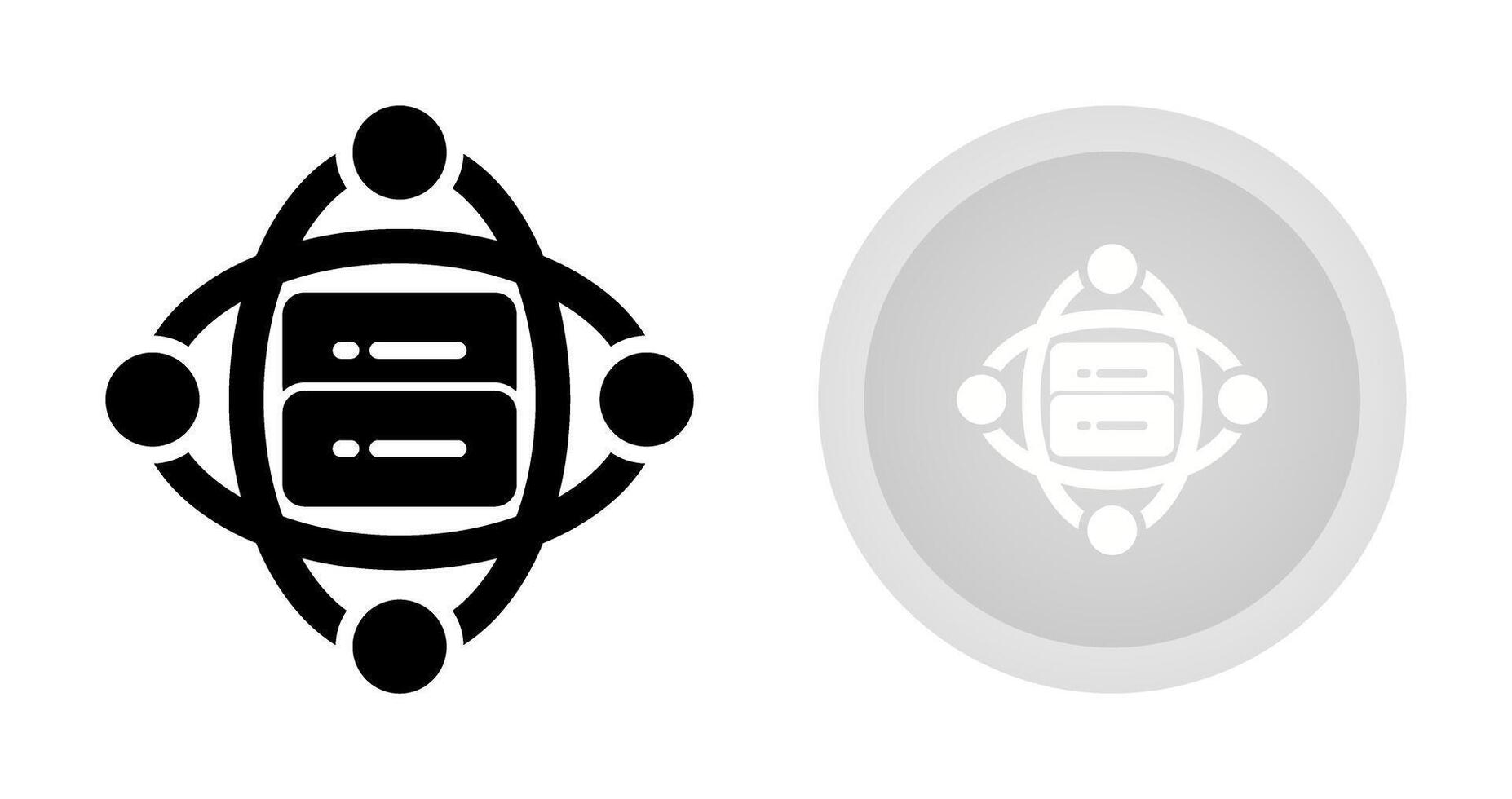 Cluster Server Vector Icon