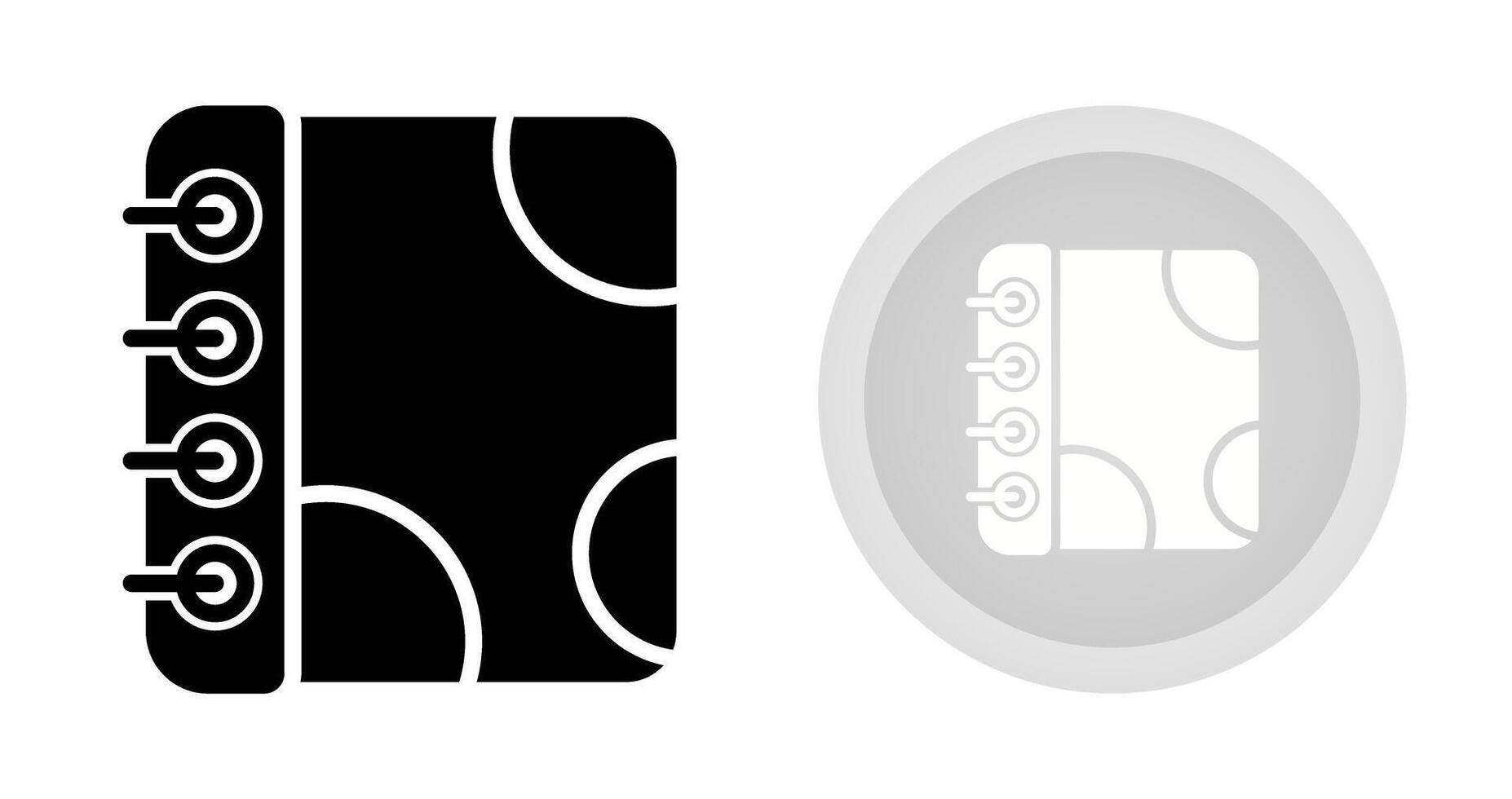 Notebook with Decorative Vector Icon