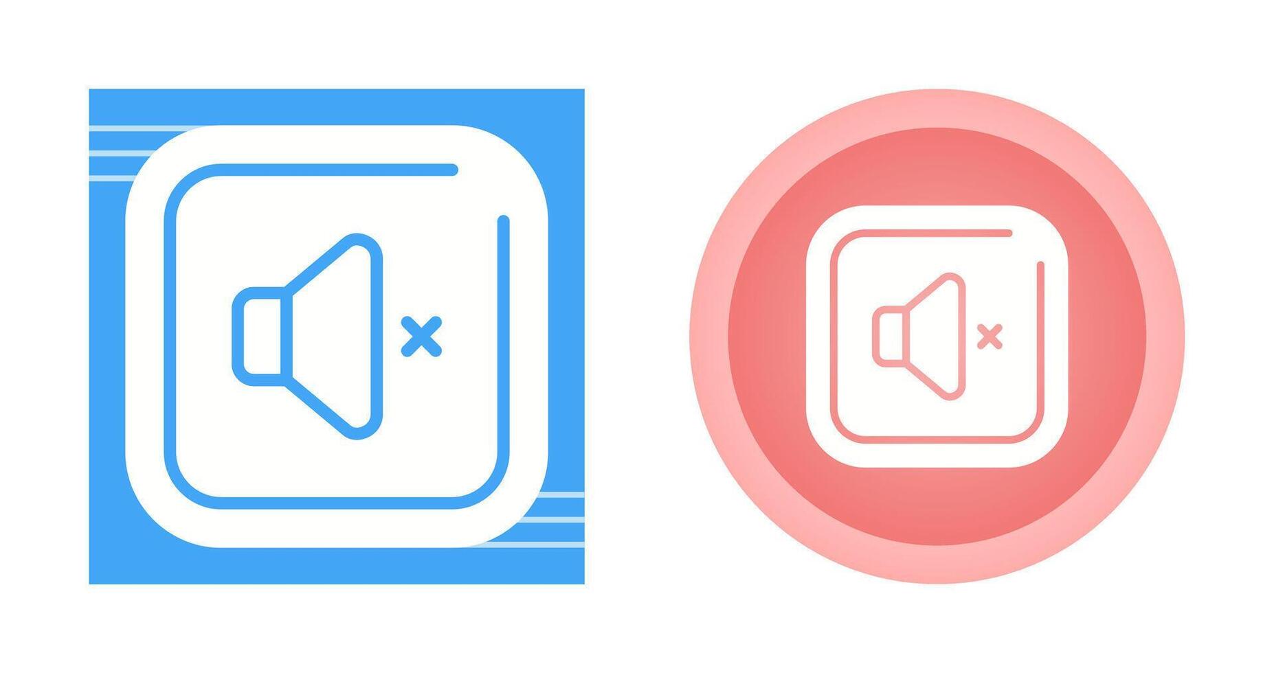 Mute Square Vector Icon