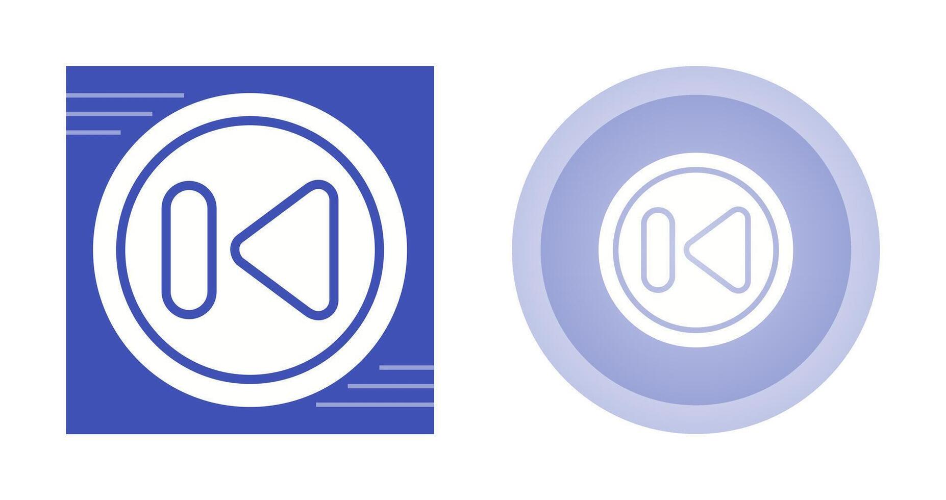 Previous Track Button Vector Icon