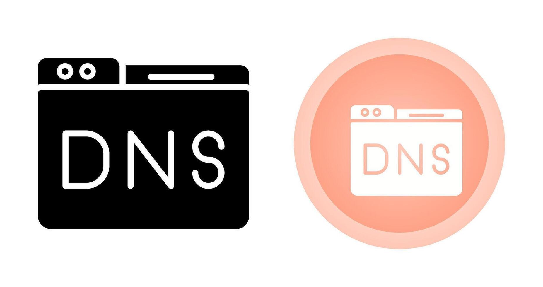 Domain DNS Management Vector Icon