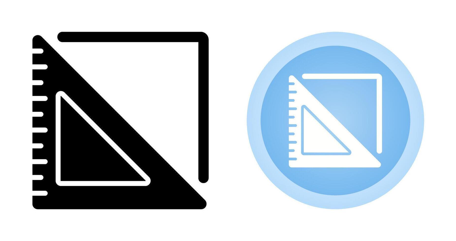 Triangular Ruler Vector Icon