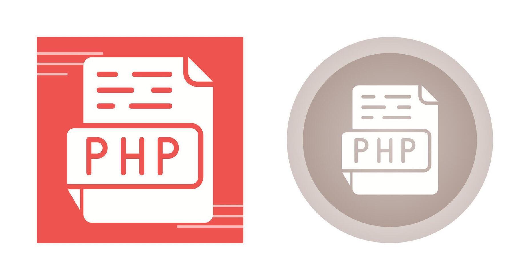 icono de vector de php