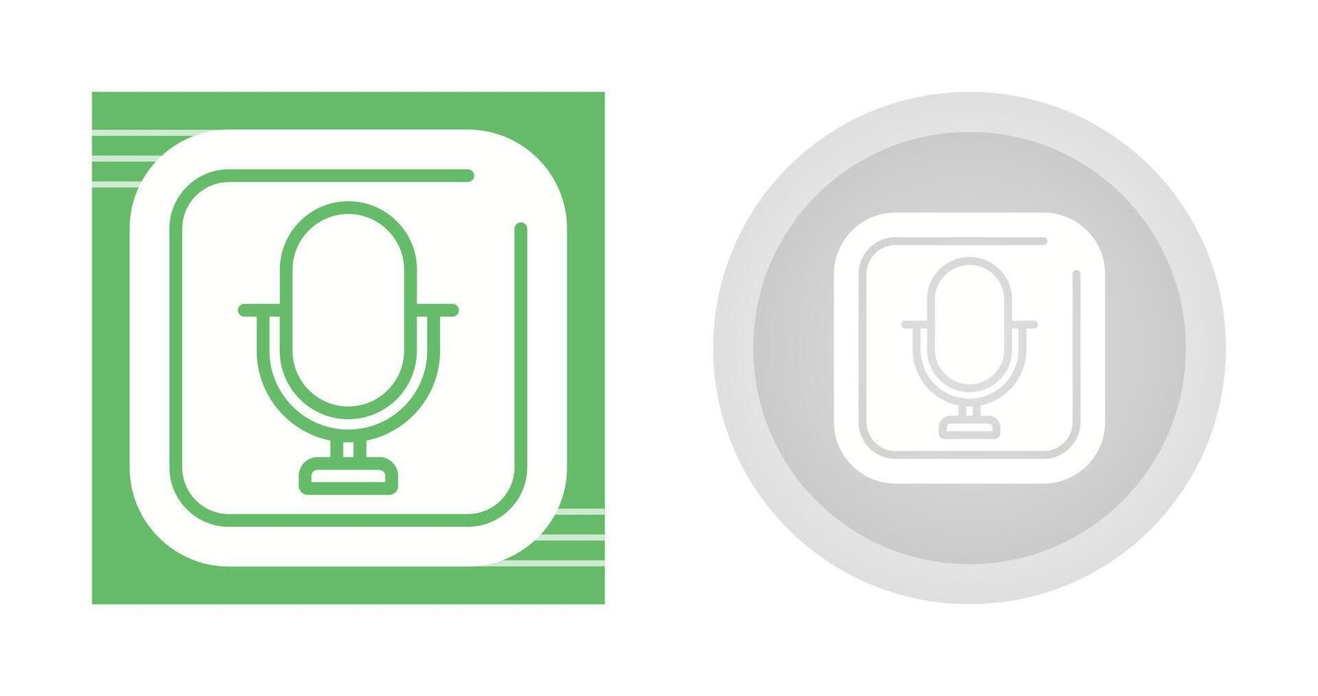 Microphone Square Vector Icon