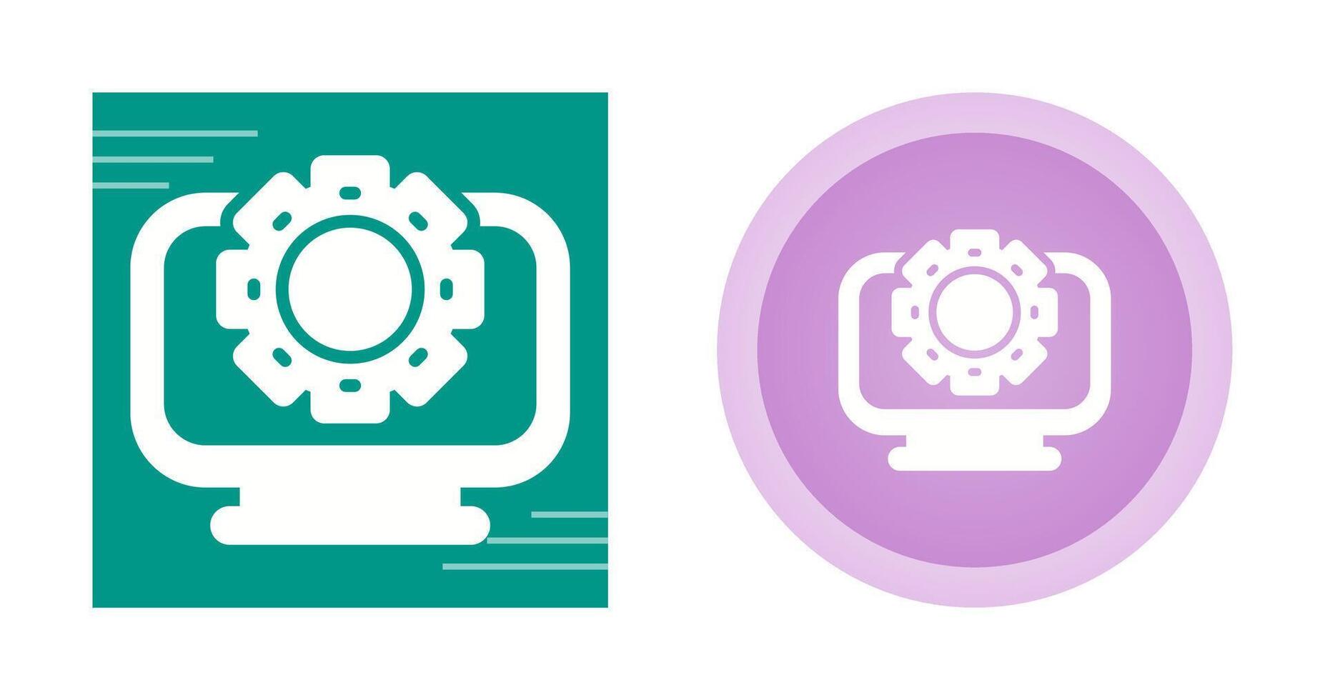 Desktop Computer Vector Icon