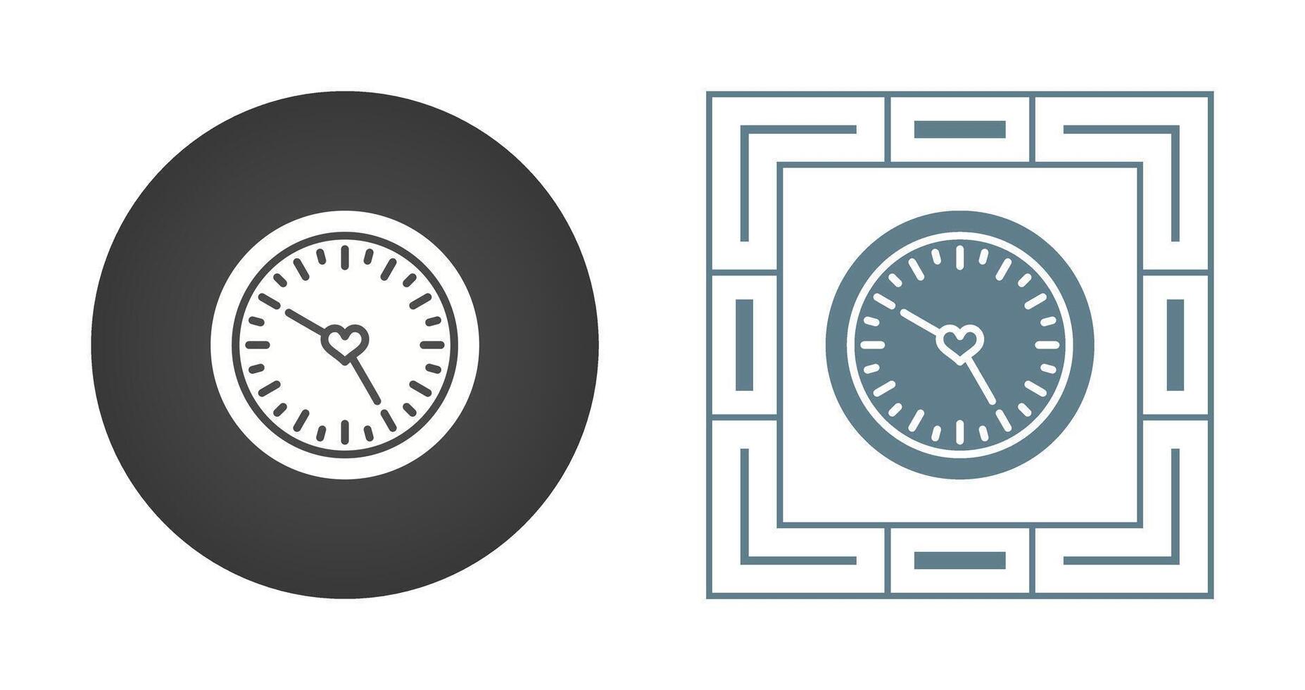 Love clock Vector Icon