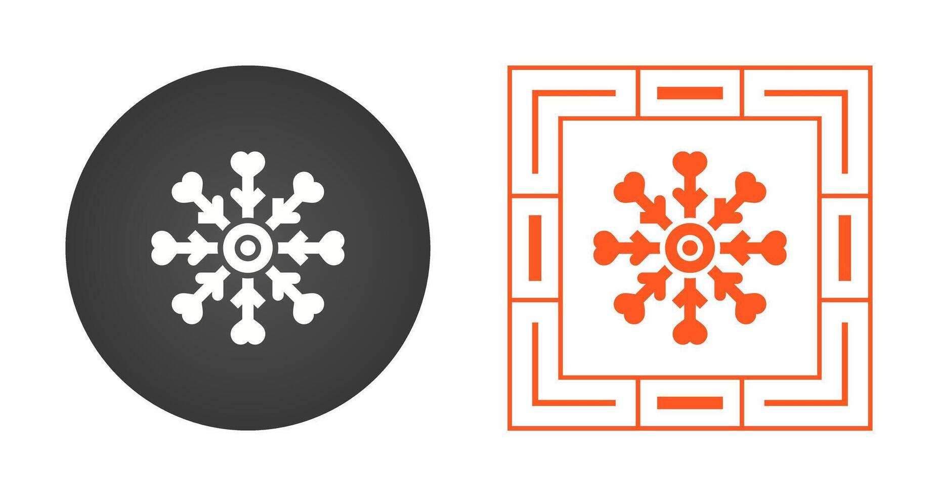 Love snowflake Vector Icon