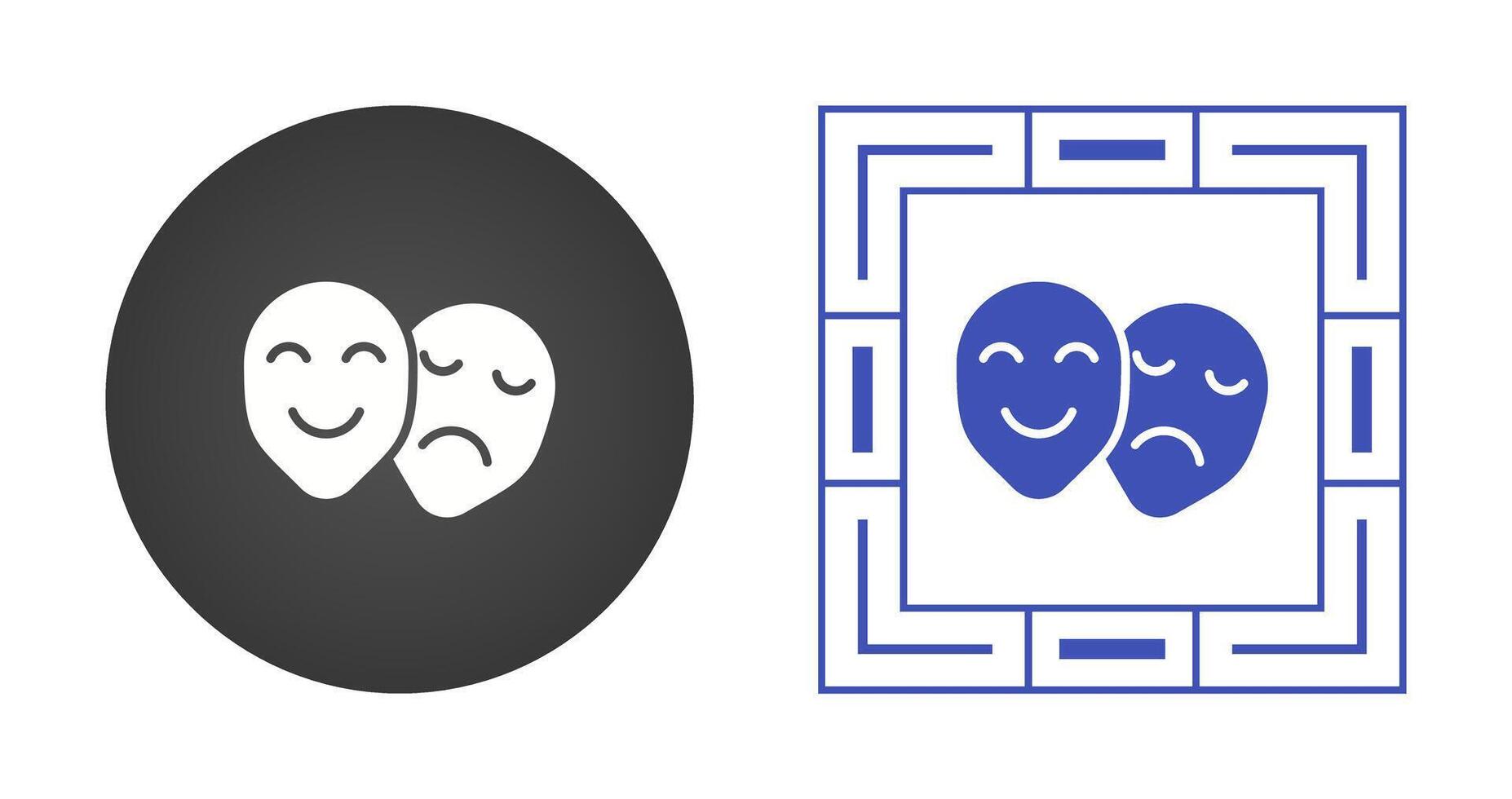 Theatre masks Vector Icon