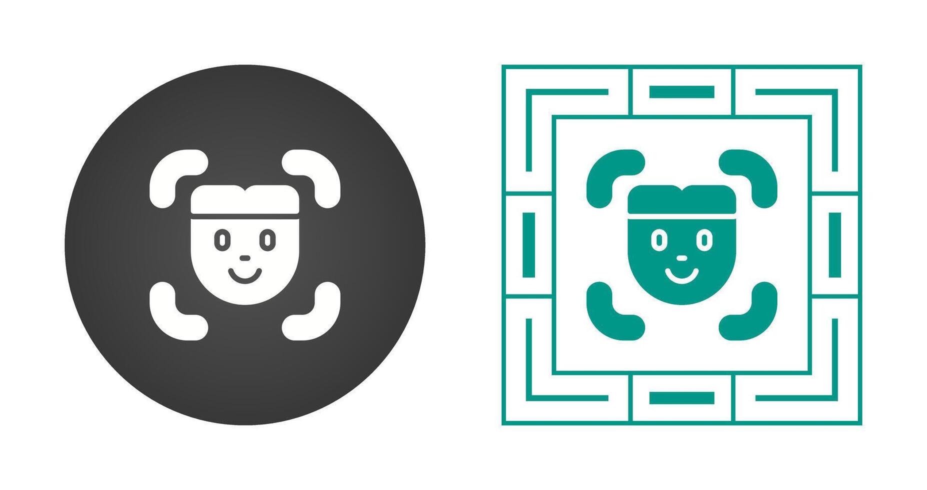 Facial Recognition Vector Icon