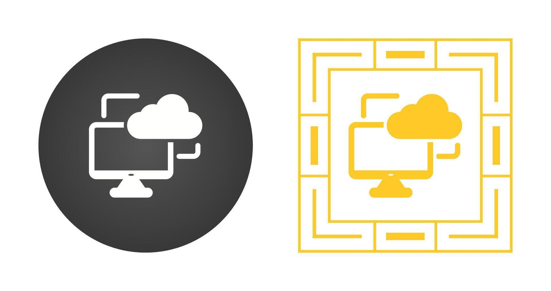 nube supervisión vector icono