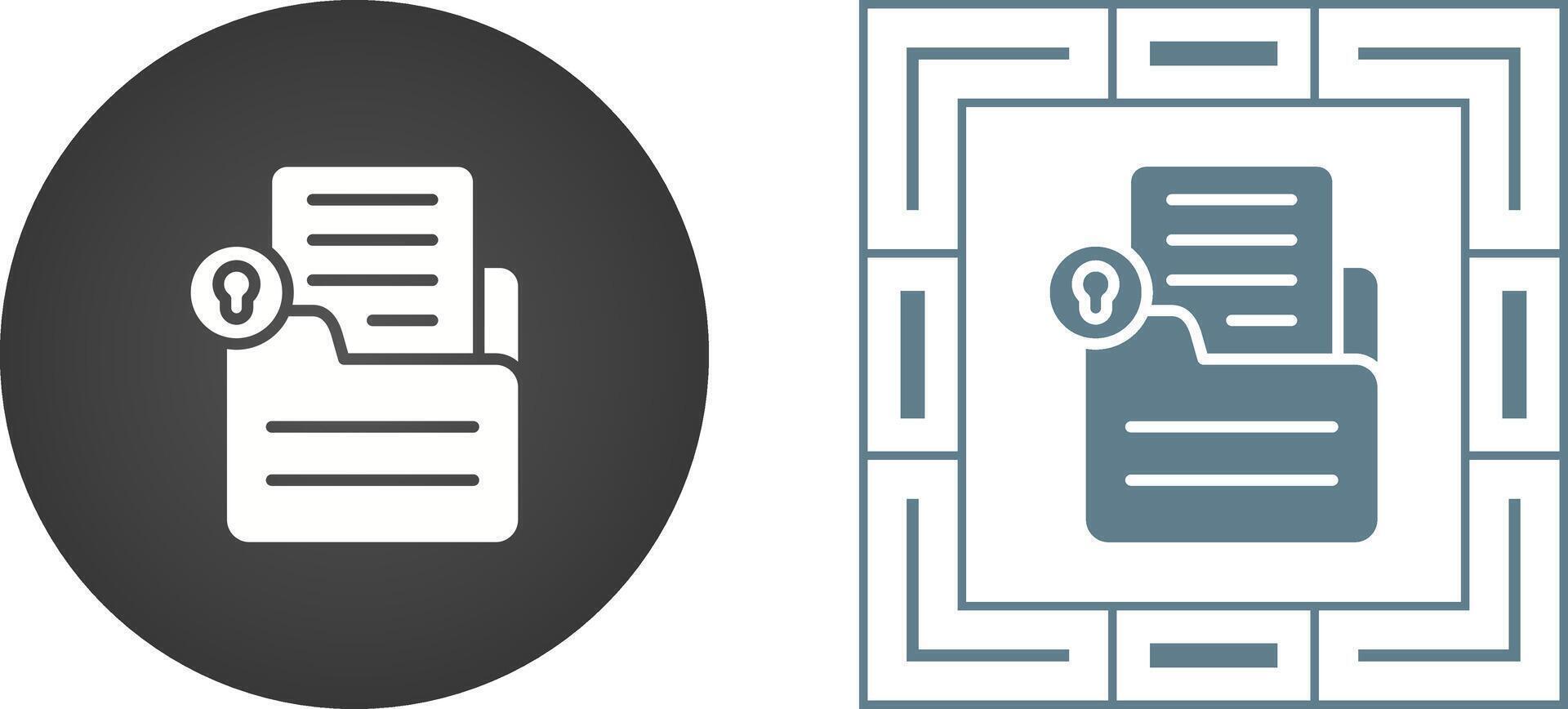 Document Lock Vector Icon