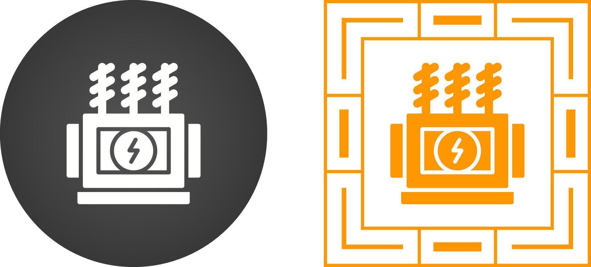 Power Transformer Vector Icon