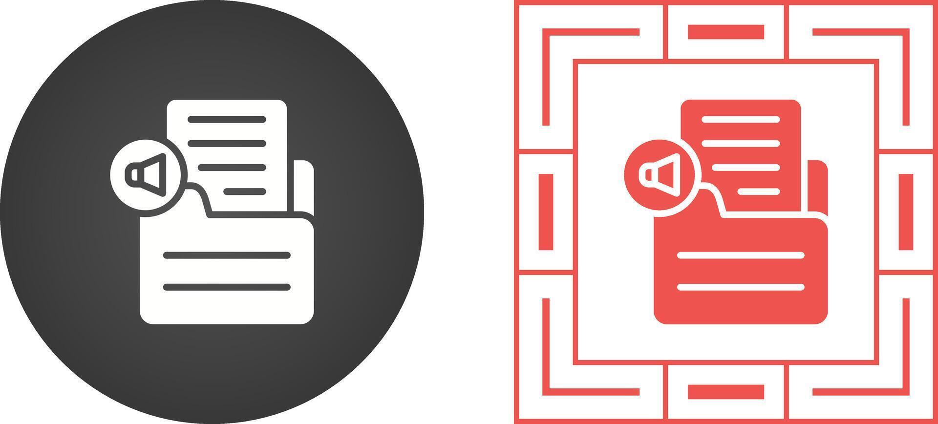 Document Insert Audio Vector Icon
