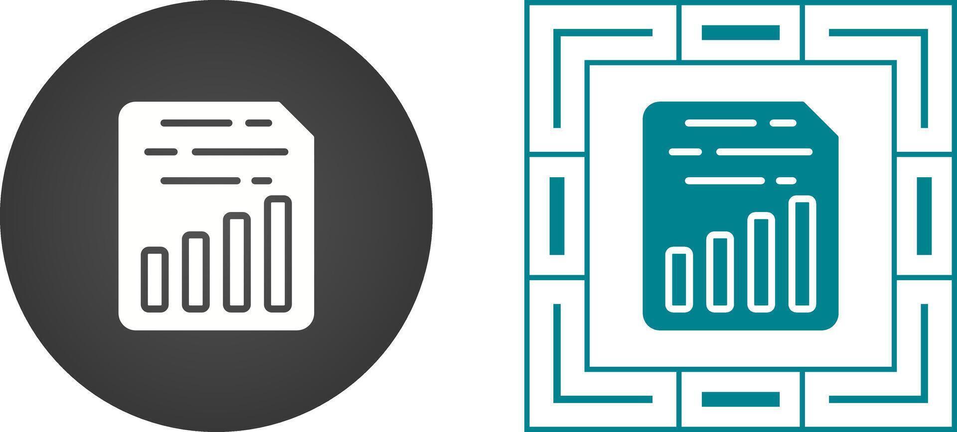 Document Insert Chart Vector Icon