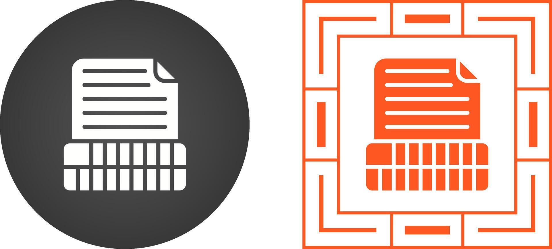 Document Insert Table Vector Icon