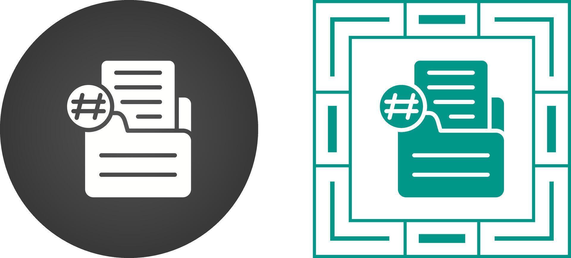 Document Numbering Vector Icon