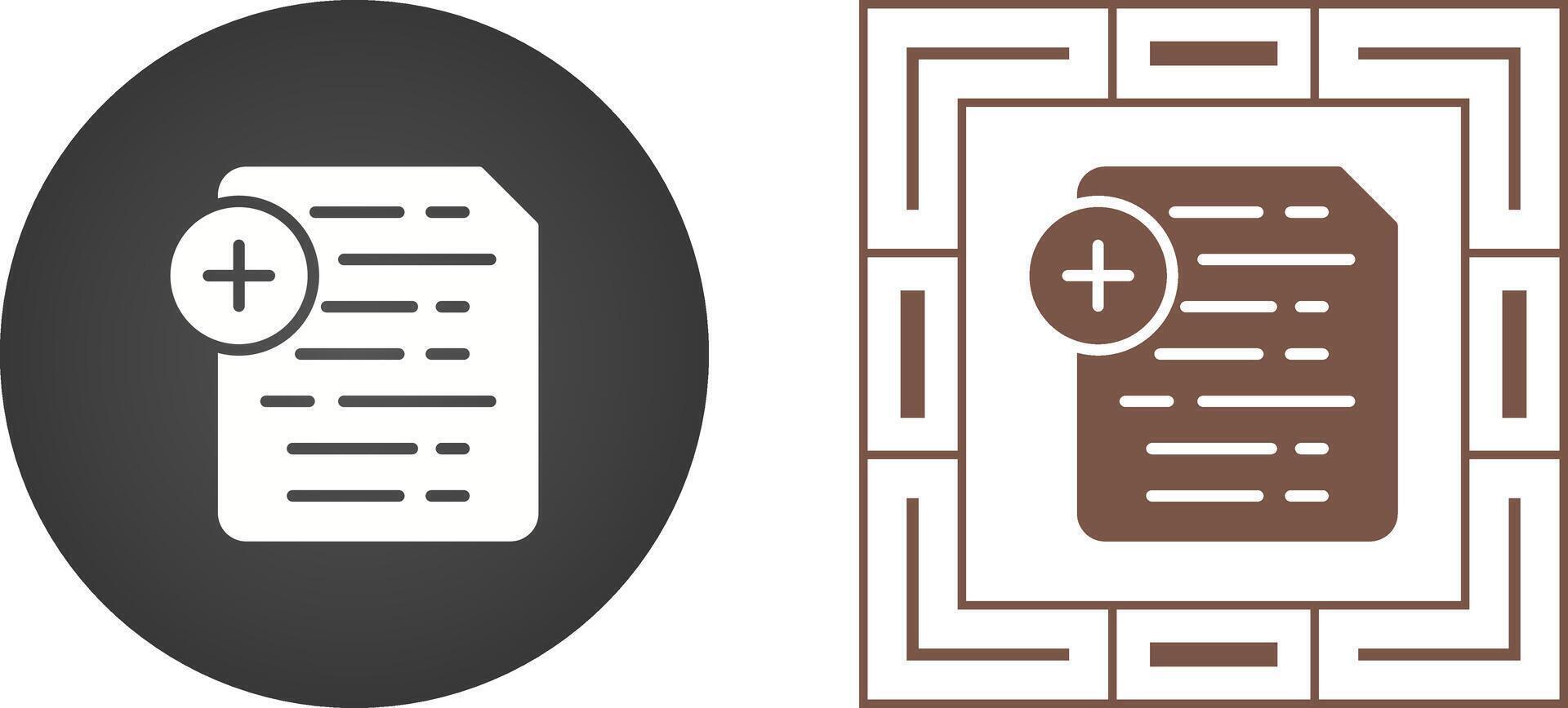 Document Insert Icon Vector Icon