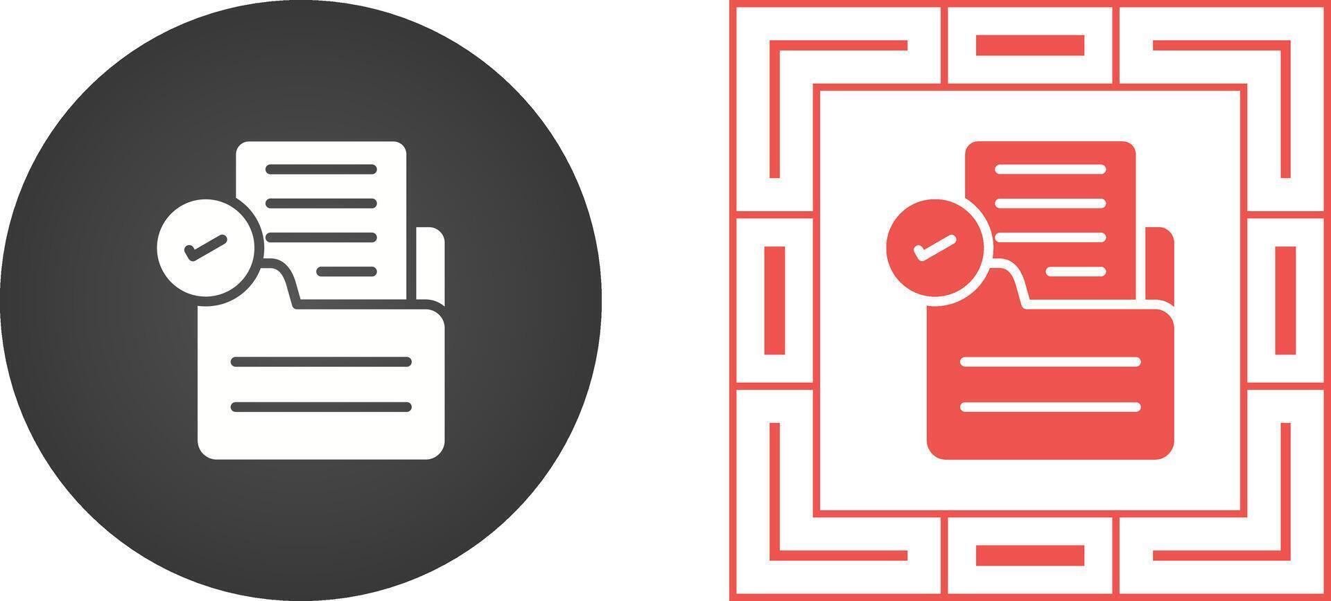 Document Check Vector Icon