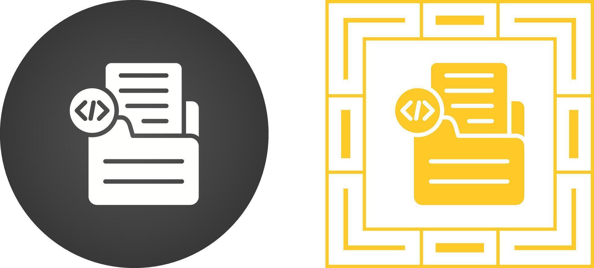 Document Insert Code Vector Icon