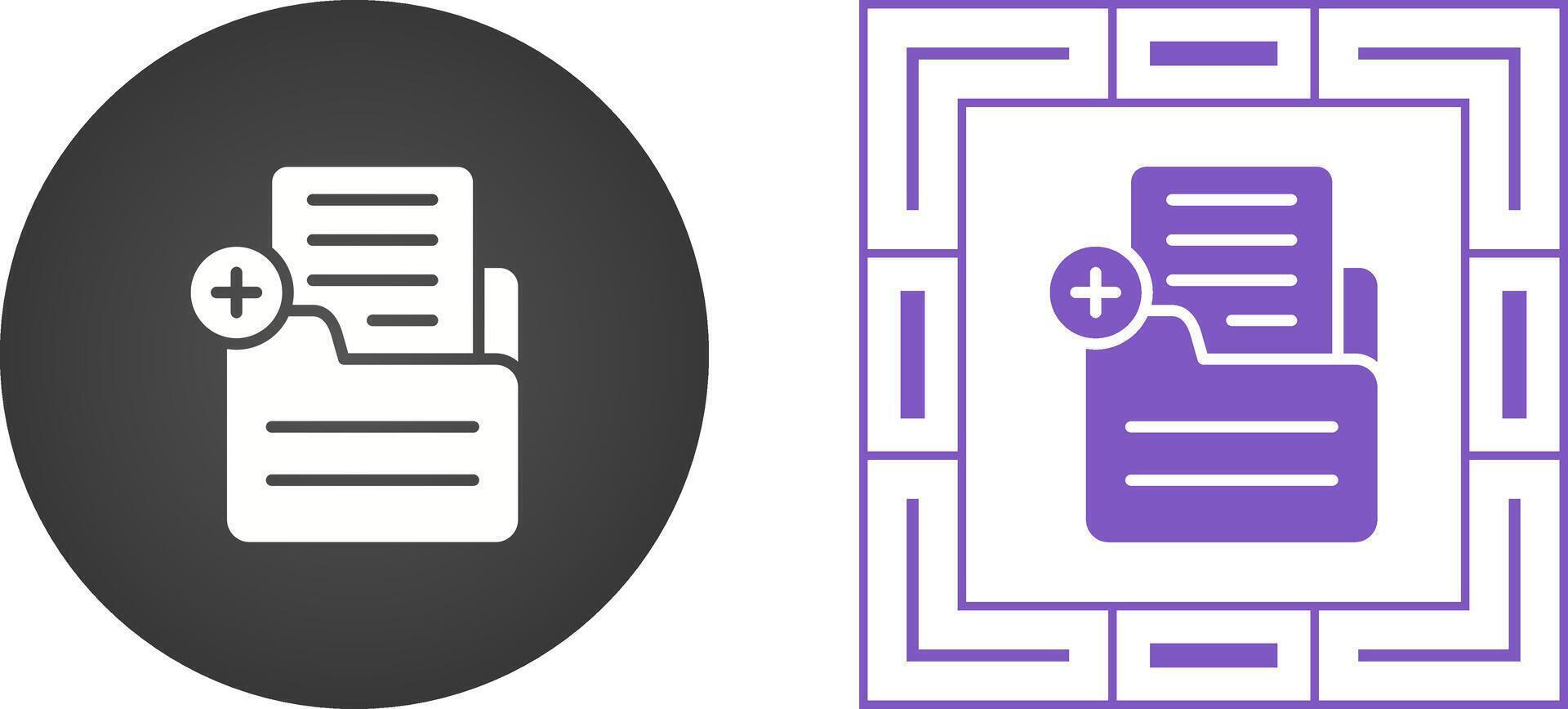 documento añadir vector icono