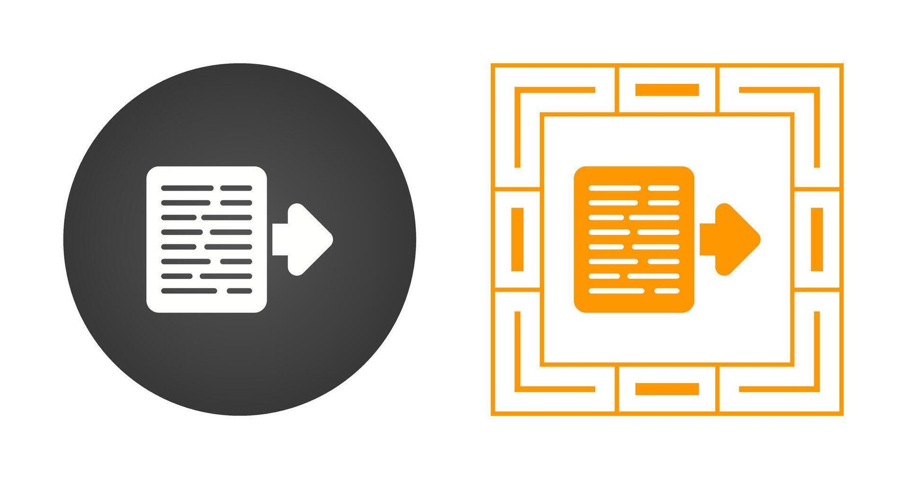 Document Export Vector Icon