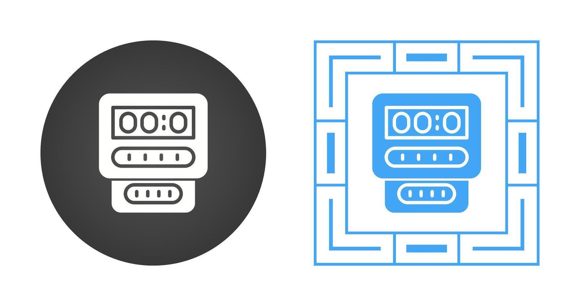 icono de vector de medidor eléctrico