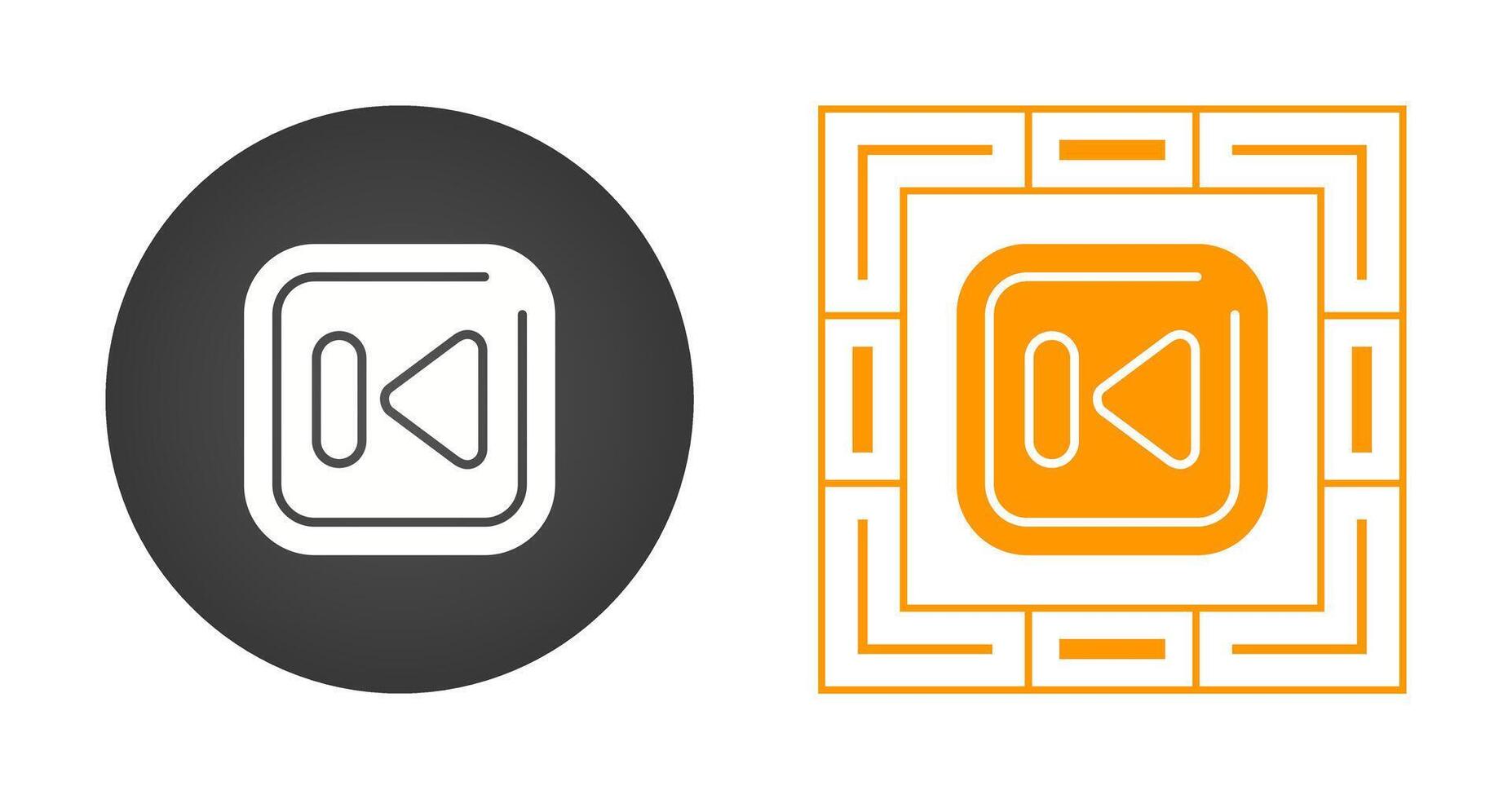 Previous Track Square Vector Icon