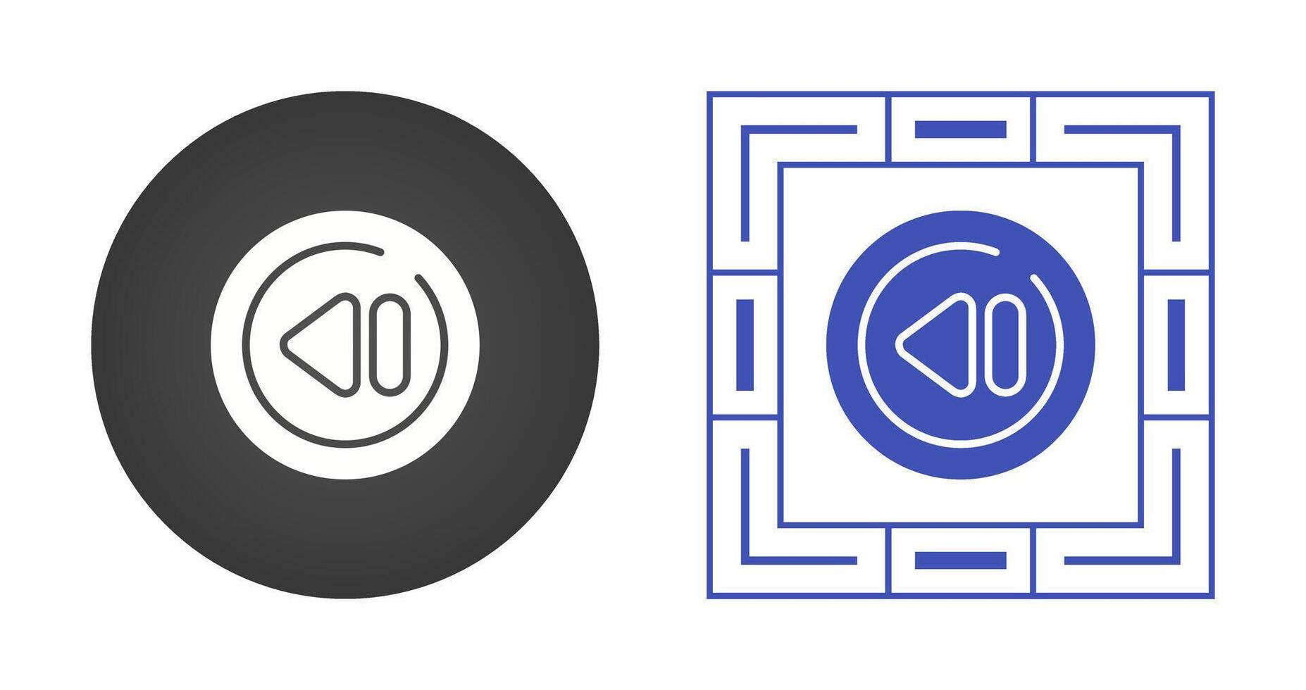 anterior pista circulo vector icono