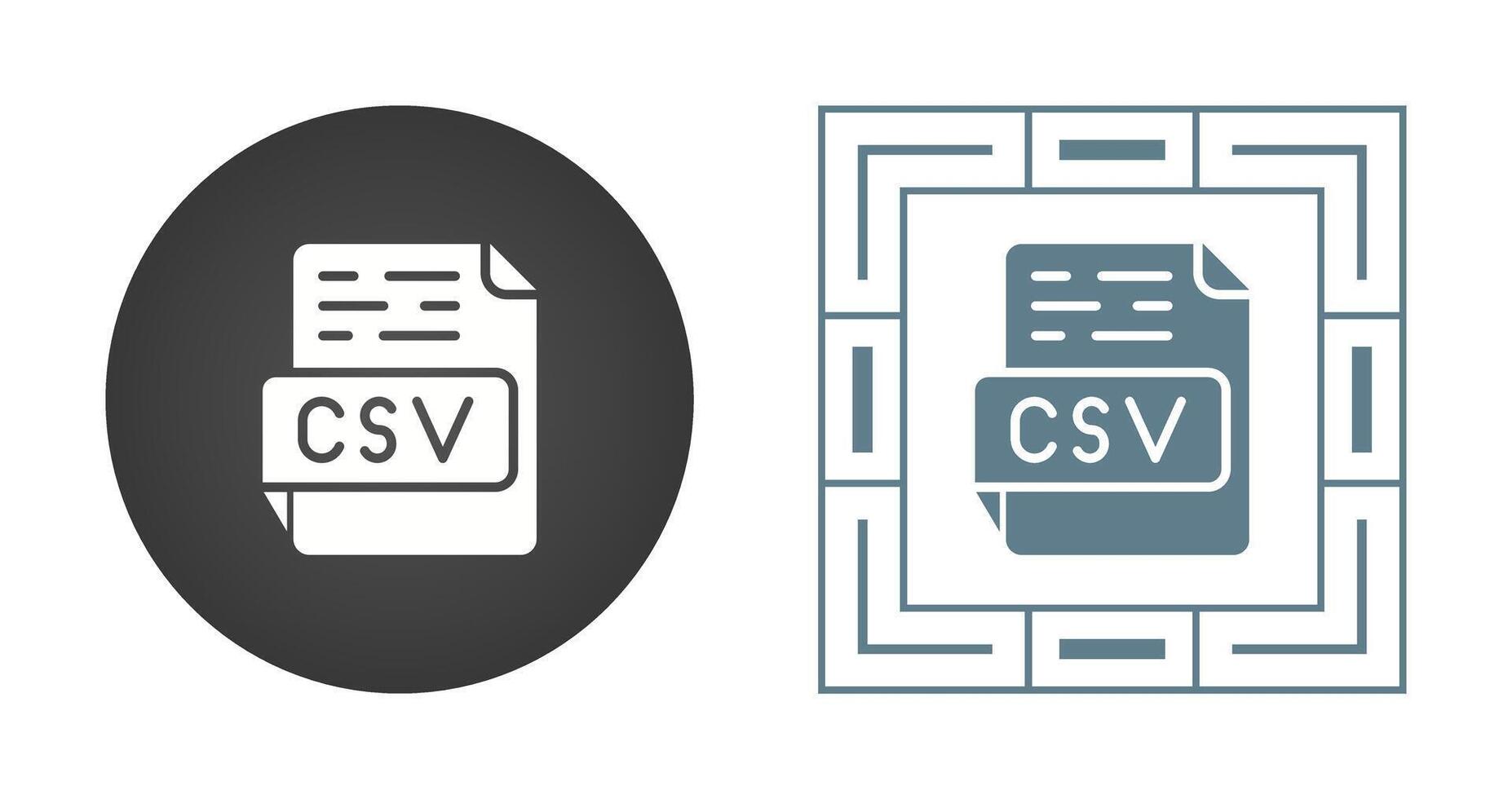 icono de vector csv