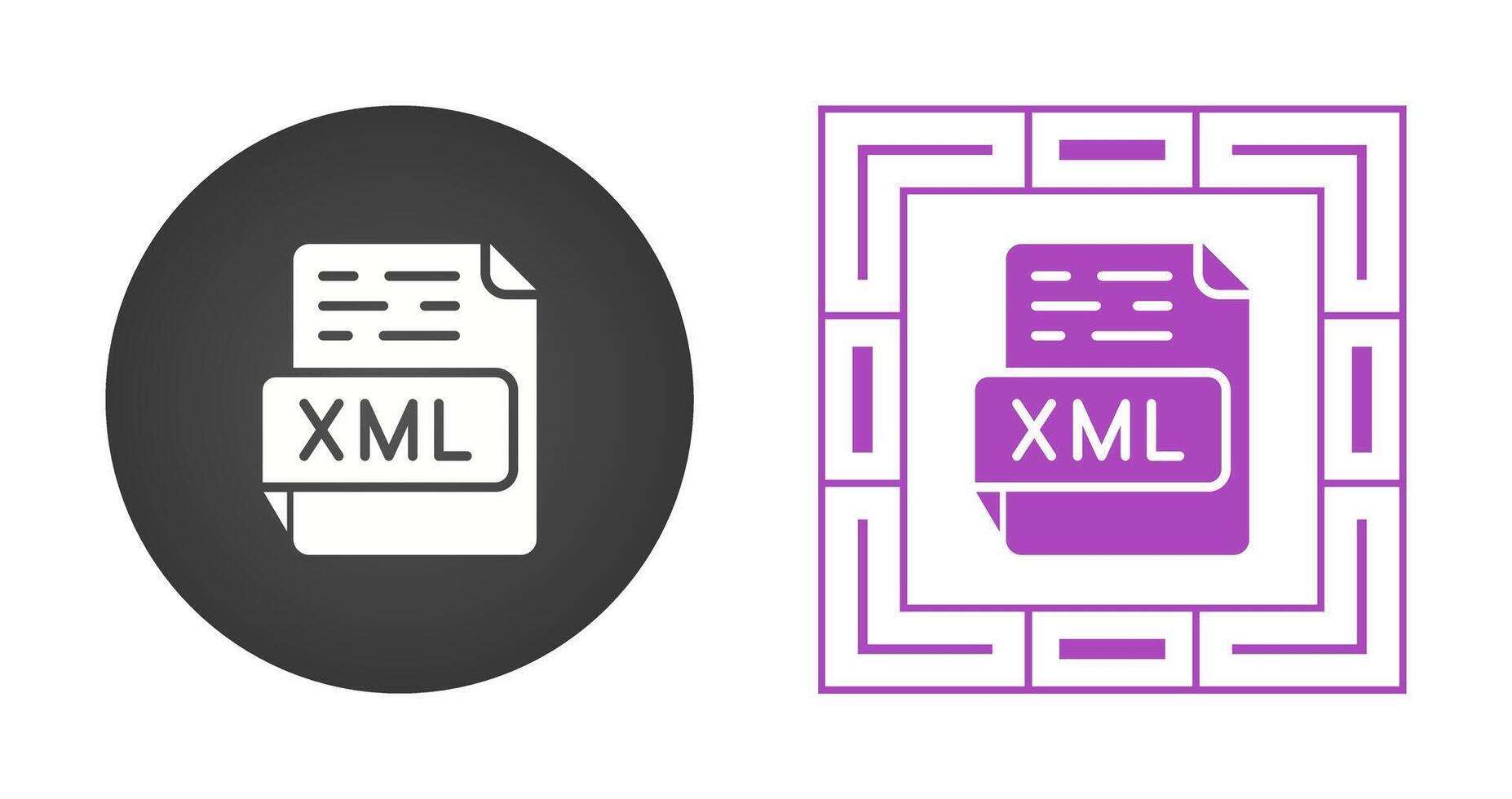 icono de vector xml