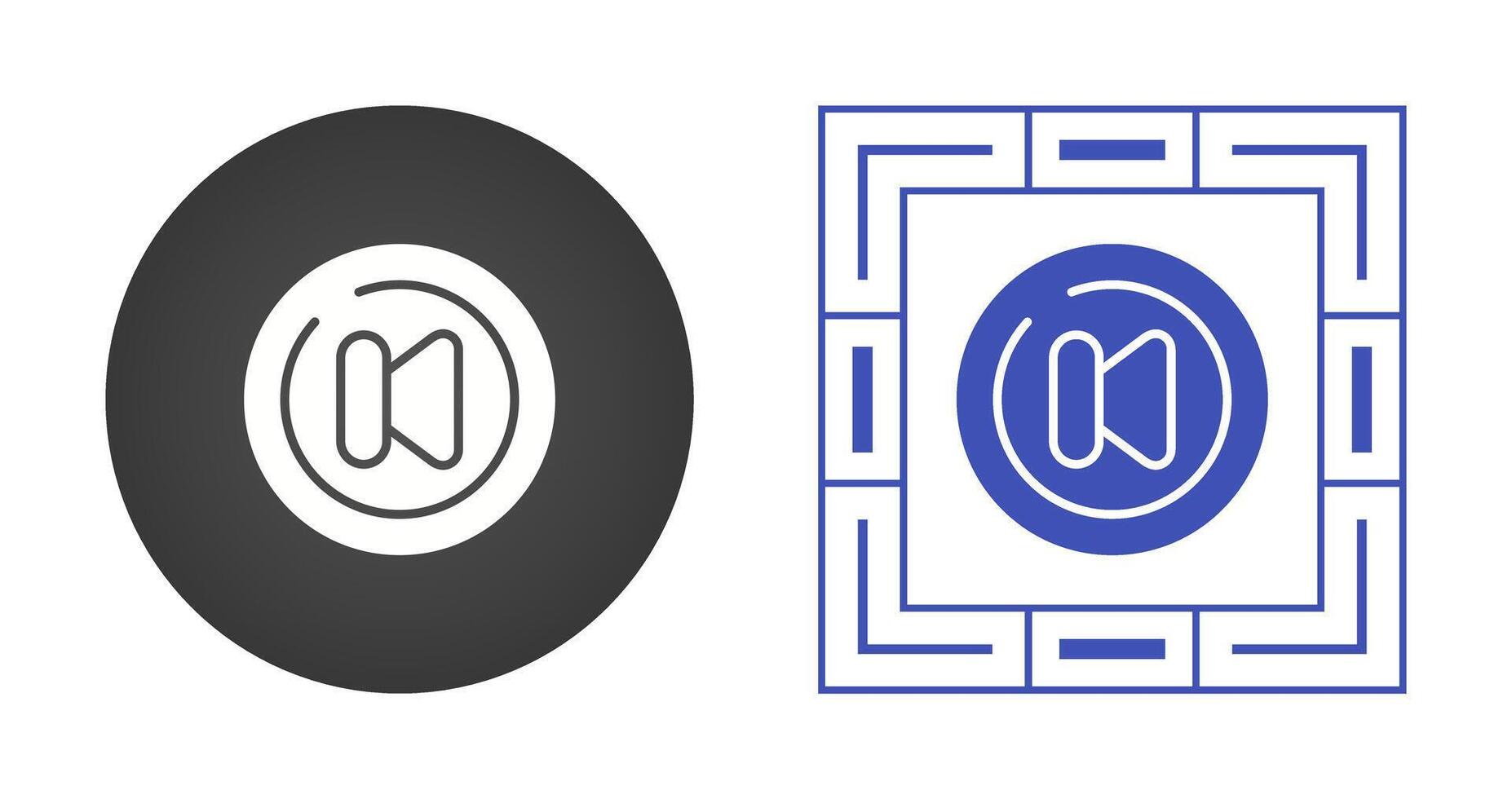Video Previous Track Circl Vector Icon